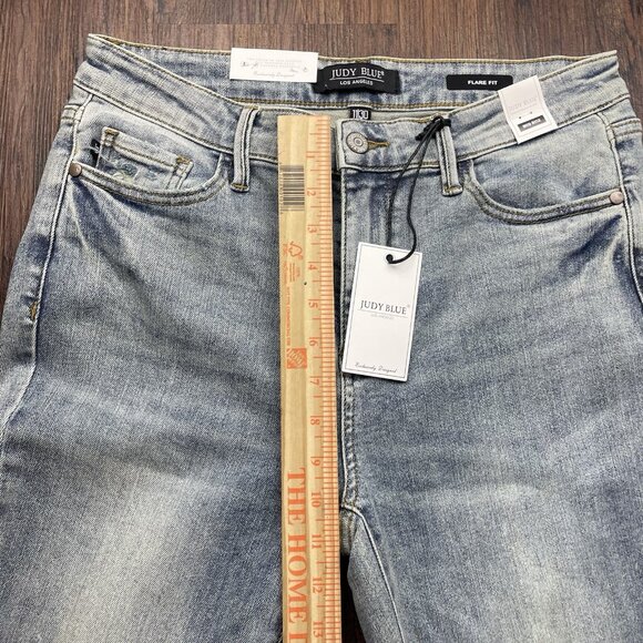 Judy Blue Women Jeans 11/30 Blue High Waisted Flare Denim JB88855 DK Boho - Picture 11 of 13